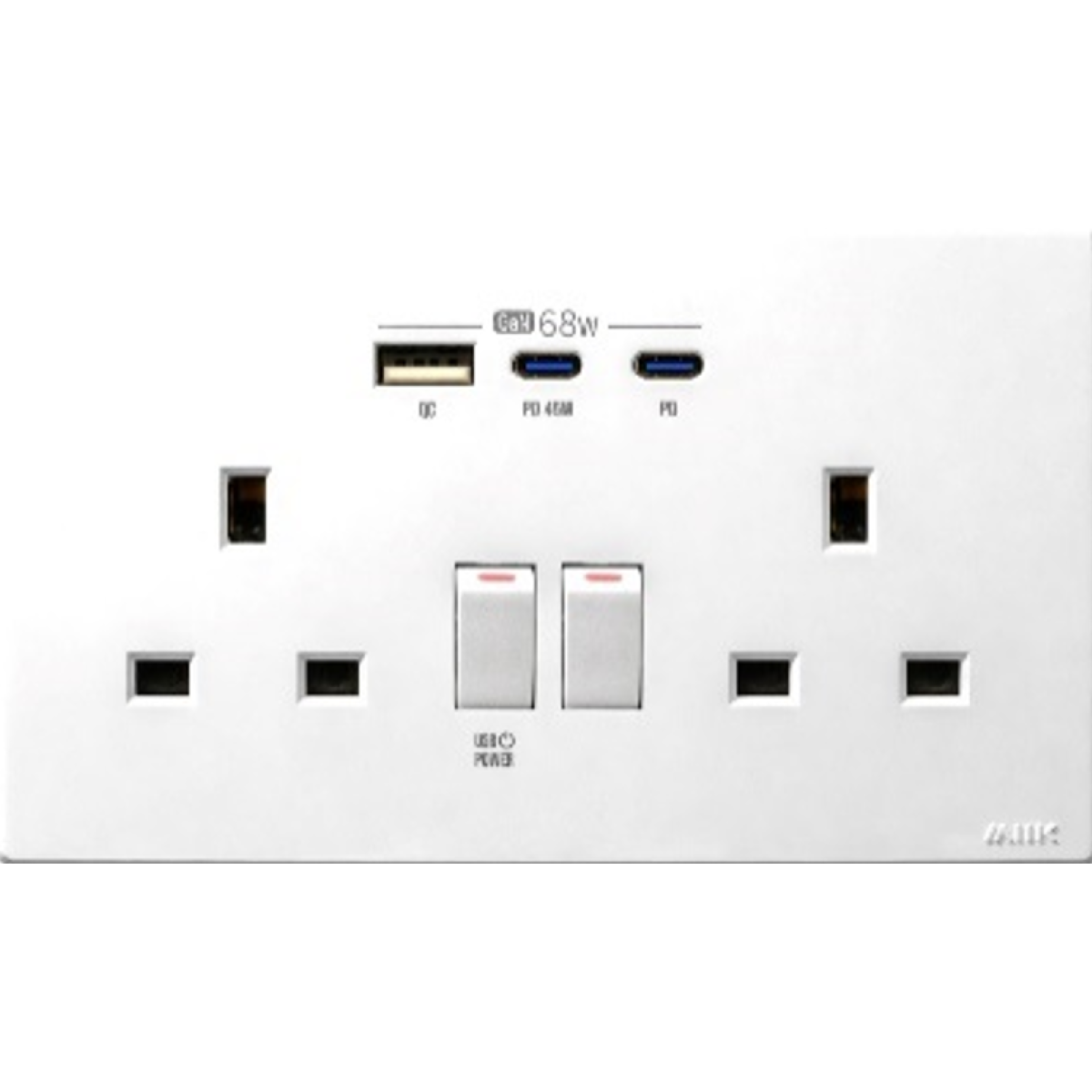 M2K PD245G-W GaN 68W Type-C/USB 電制 (Gan68W孖蘇)